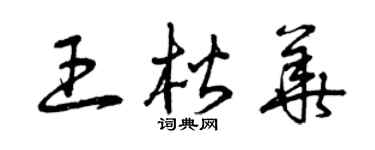 曾庆福王楷华草书个性签名怎么写