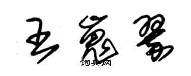 朱锡荣王嵬翠草书个性签名怎么写