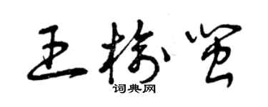 曾庆福王榆闽草书个性签名怎么写