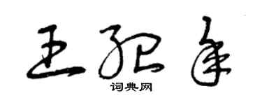 曾庆福王纪年草书个性签名怎么写