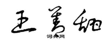 曾庆福王善甜草书个性签名怎么写