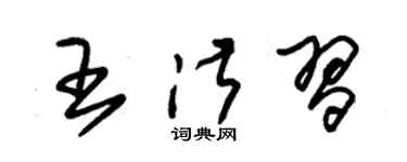 朱锡荣王淑习草书个性签名怎么写