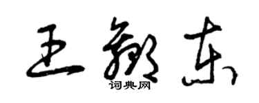 曾庆福王赢东草书个性签名怎么写