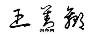 曾庆福王善赢草书个性签名怎么写