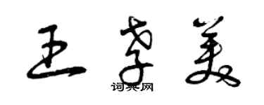 曾庆福王孝美草书个性签名怎么写
