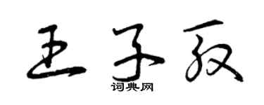 曾庆福王子殷草书个性签名怎么写
