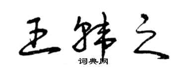 曾庆福王韩之草书个性签名怎么写