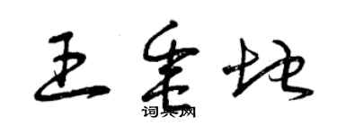 曾庆福王垂地草书个性签名怎么写