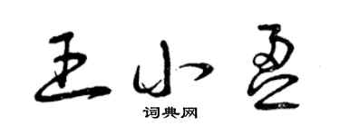 曾庆福王小盈草书个性签名怎么写