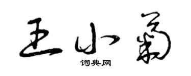 曾庆福王小菊草书个性签名怎么写