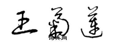 曾庆福王菊莲草书个性签名怎么写