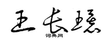 曾庆福王长环草书个性签名怎么写