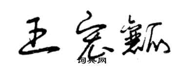 曾庆福王宏瓤草书个性签名怎么写