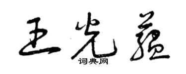 曾庆福王光蕴草书个性签名怎么写