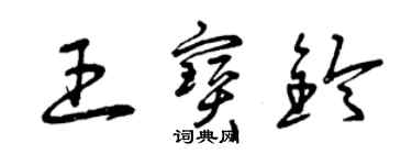 曾庆福王宝铃草书个性签名怎么写