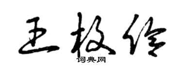 曾庆福王枚伶草书个性签名怎么写