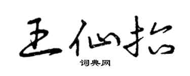 曾庆福王仙抬草书个性签名怎么写