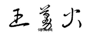 曾庆福王蔓火草书个性签名怎么写