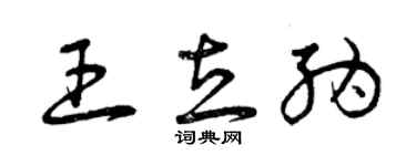曾庆福王立纳草书个性签名怎么写