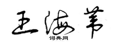 曾庆福王海苇草书个性签名怎么写