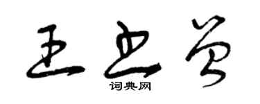 曾庆福王书曾草书个性签名怎么写