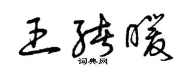 曾庆福王绪暖草书个性签名怎么写