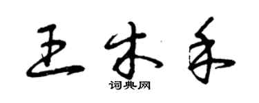 曾庆福王木禾草书个性签名怎么写