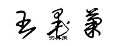 朱锡荣王墨菊草书个性签名怎么写