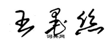 朱锡荣王墨丝草书个性签名怎么写