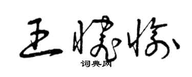 曾庆福王惋愉草书个性签名怎么写