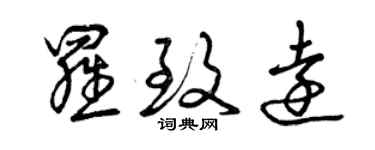 曾庆福罗致远草书个性签名怎么写