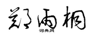 曾庆福郑雨桐草书个性签名怎么写