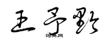 曾庆福王予黔草书个性签名怎么写