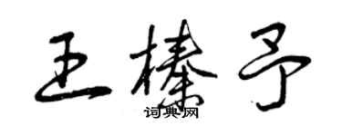 曾庆福王榛予草书个性签名怎么写