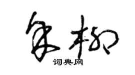 曾庆福余柳草书个性签名怎么写