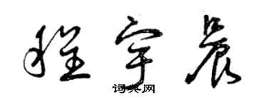 曾庆福程宇晨草书个性签名怎么写