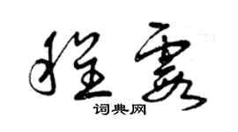 曾庆福程霞草书个性签名怎么写