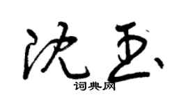 曾庆福沈玉草书个性签名怎么写
