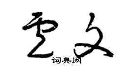 曾庆福卢文草书个性签名怎么写