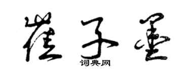 曾庆福崔子墨草书个性签名怎么写
