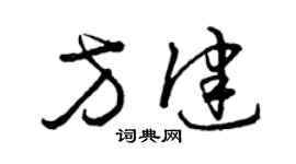 曾庆福方健草书个性签名怎么写