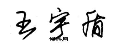 朱锡荣王宇盾草书个性签名怎么写