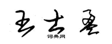 朱锡荣王士盈草书个性签名怎么写