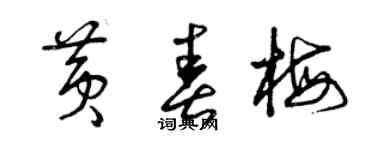 曾庆福黄春梅草书个性签名怎么写