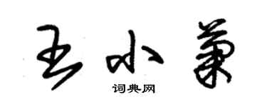 朱锡荣王小菊草书个性签名怎么写