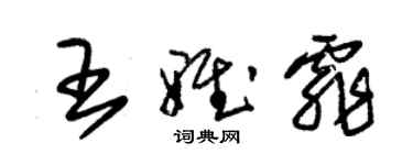 朱锡荣王雅霏草书个性签名怎么写