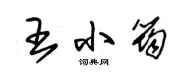 朱锡荣王小筠草书个性签名怎么写