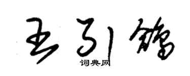 朱锡荣王引鸽草书个性签名怎么写
