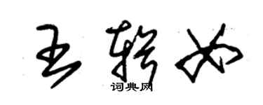 朱锡荣王辑女草书个性签名怎么写