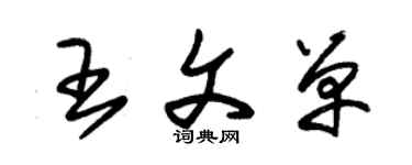 朱锡荣王文单草书个性签名怎么写